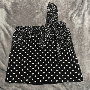 J. Crew Black and White Polka Dot Blouse